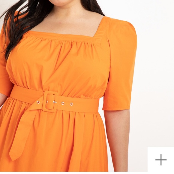 NWT ELOQUII 26W 🍊 Fit and Flare Dress - Picture 3 of 9